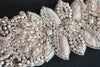 designer bridal sash - pearls