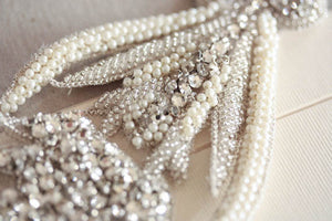 beaded dress belt - tulip