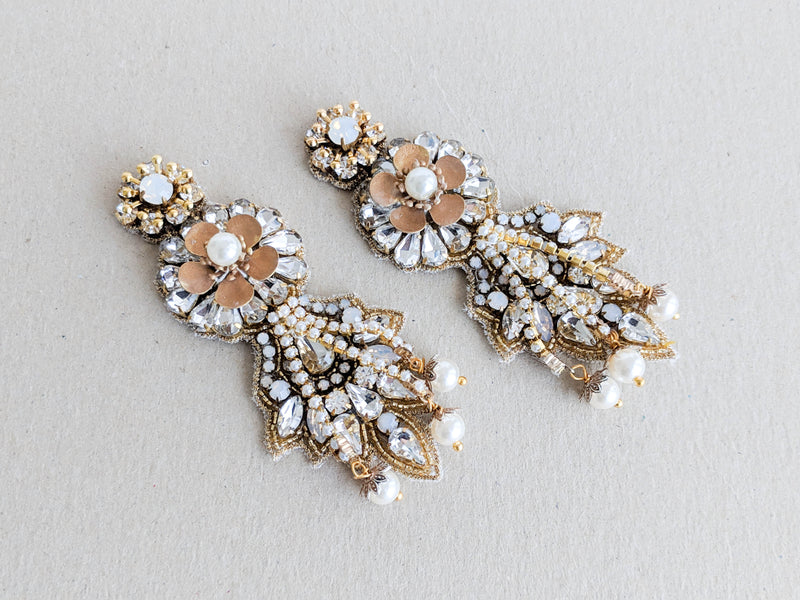 Buy Wholesale Vintage Style Rose Gold Bridal Earrings| Adorn A Bride