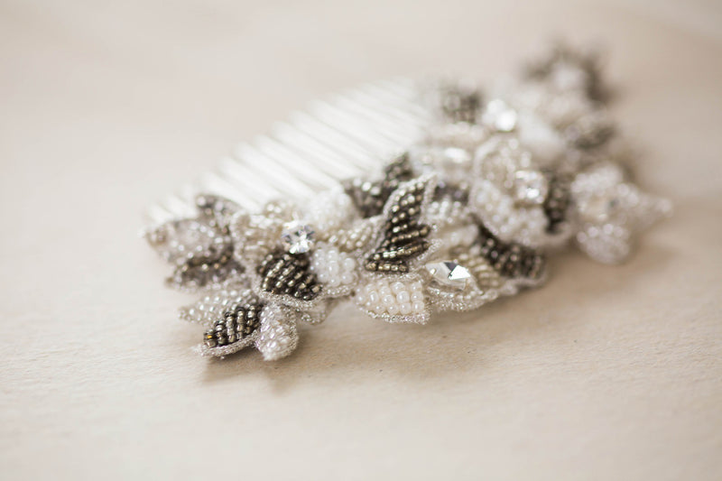 Antique Silver Bridal Hair Comb