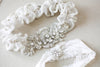 Designer Wedding Garter Set with rhinestones - Style R121