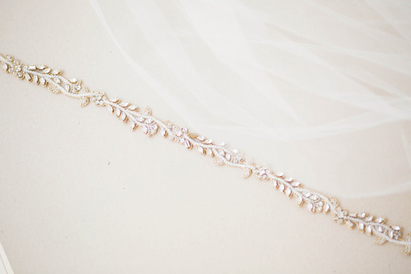 Beaded bridal headband