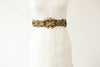 Black bridal sash belt
