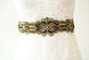 black and gold bride sash