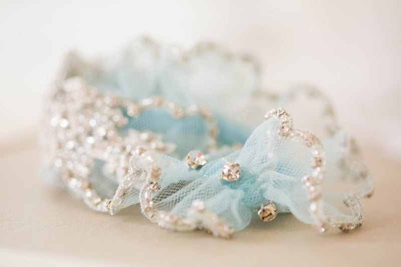 Blue garter set