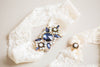 Navy blue bridal garter