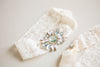 mint colored bridal garters
