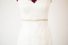 thin wedding dress belt in gold color