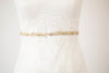Gold narrow bridal belt