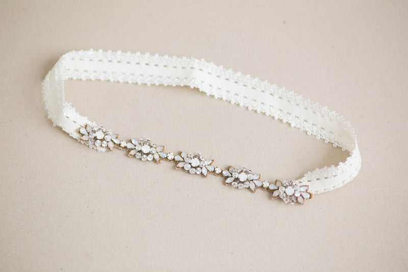 rosegold bridal garter