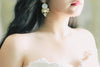 Dangle moonstone earring bridal