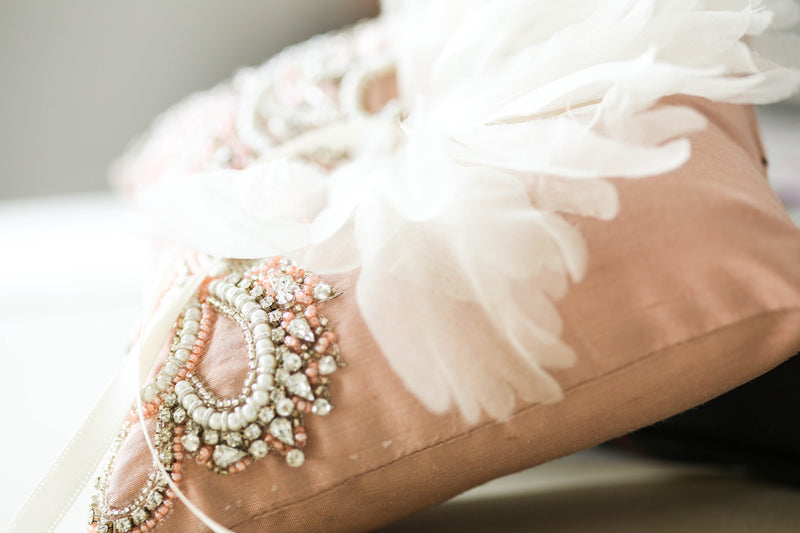 floral ring bearer pillow