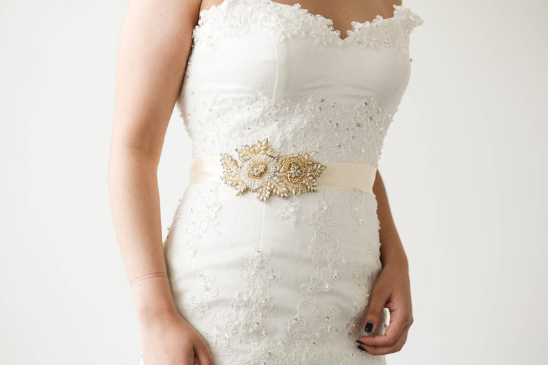 Beaded bridal belt