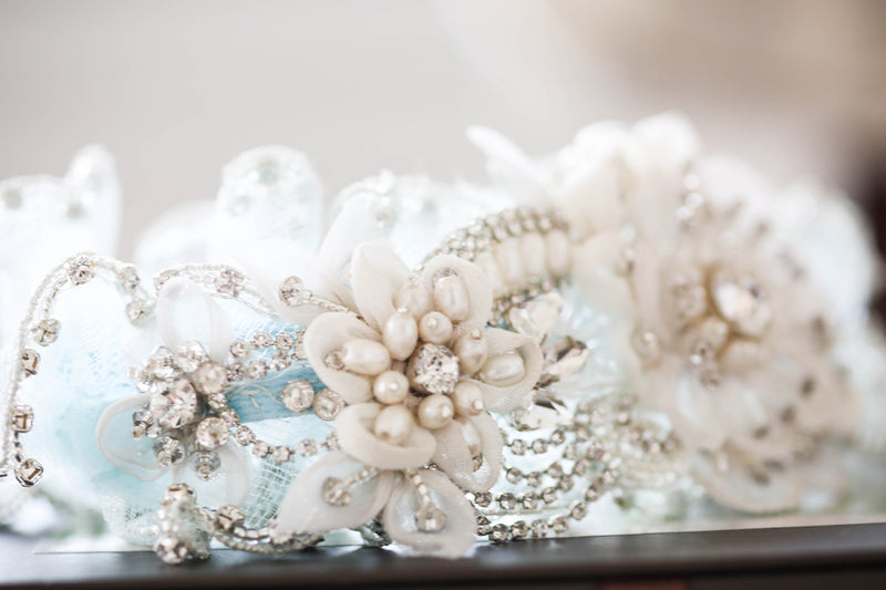 Something Blue Bridal Garter, Wedding Garter | Style R114