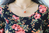 Unique gifts for her rose bud and branch necklace