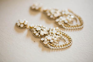 Gold Wedding Earring by Millieicaro Style E01