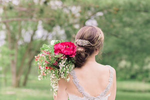 Gold and opal bridal headpiece - Style H43 (Ready to ship)