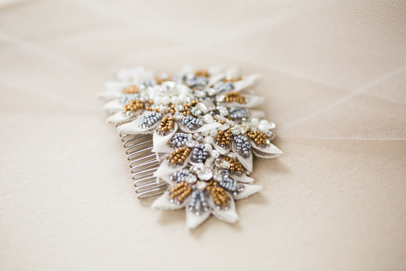 beaded bridal combs