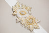Gold bridal sash - Perle