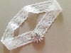 Simple bridal lace garter - daisy
