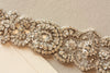 Bridal sash - Voglia silver 29 inches