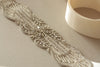 Beaded designer wedding sash, art deco small