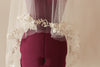 Wedding Veil - Fall Leaves in Ivory ( 1 qty ready to ship in Ankle length)