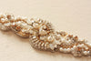 Bridal headband in gold and ivory art deco style
