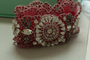 Bridal garter set - Red
