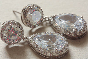 Bridal jewelry - earrings Fiori (ready to ship)