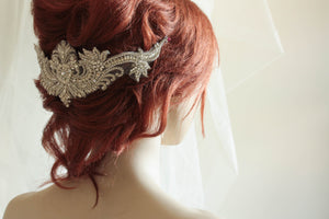 beaded bridal hair comb 