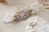 opal bridal garter set