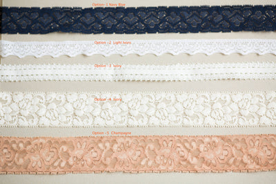 2- Lace Samples for Garter