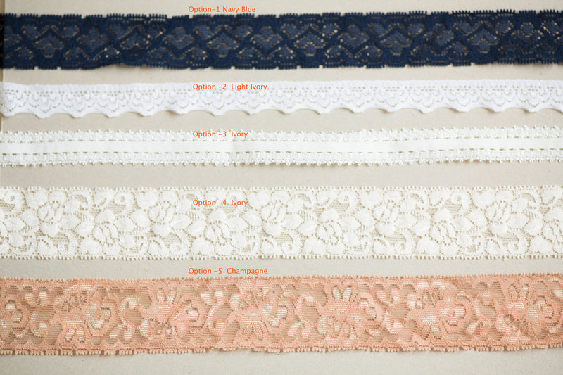 2- Lace Samples for Garter