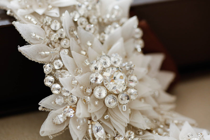 custom bridal dress belt