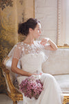 bridal shrug made from tulle