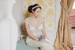 Gold bridal accessories - headpiece H11