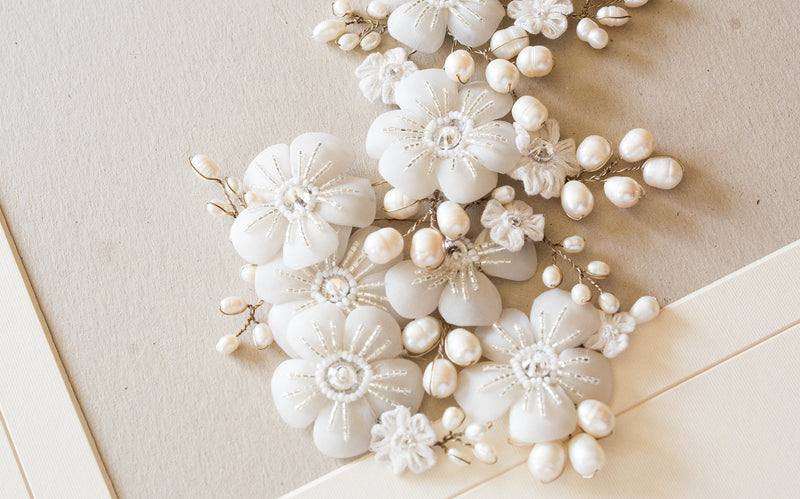 Couture pearl bridal headband - H18