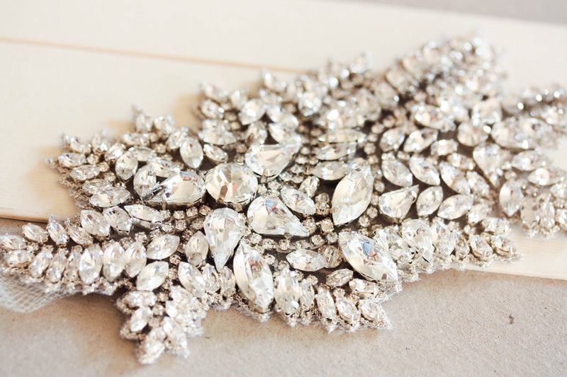 swarovski bridal bracelet - hearts art