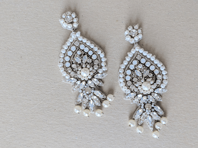 Statement Bridal Earrings | Designer Wedding Earrings - Style E1906