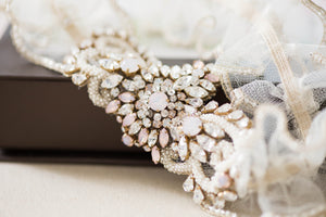Pink bridal garter
