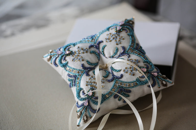 Beaded Ring Bearer Pillow