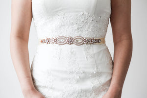 rose gold bridal belt