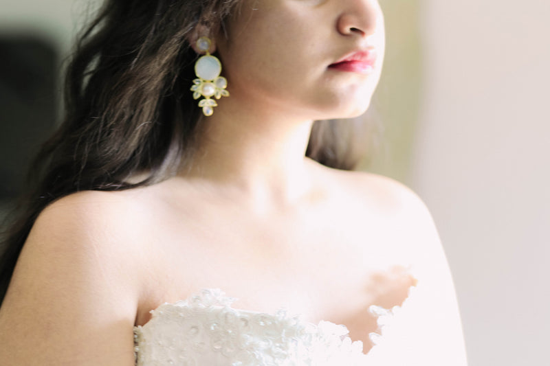 Semiprecious stone earrings - wedding earrings