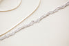 Bridal belts and sashes in silver and opal color