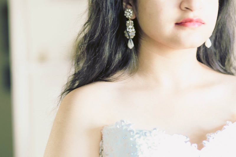 bridal earrings gold