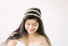 Two strand gold bridal headband