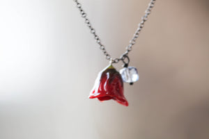 Unique Gifts for Her  - Red Rose Necklace