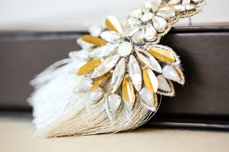 Unique designer wedding earrings Style E11