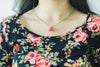 Valentines day Jewelry Gifts - Rose bud Necklace Red